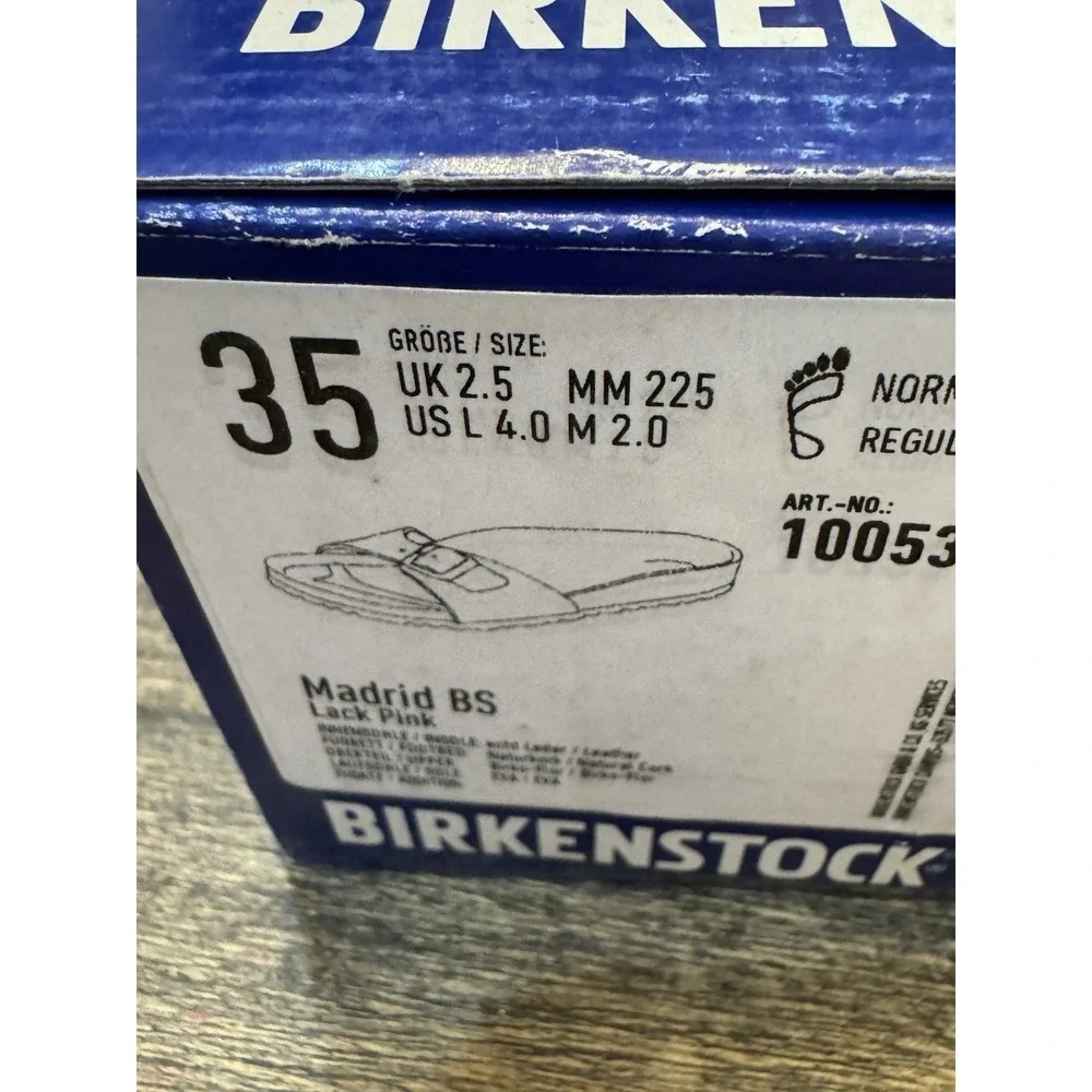 Birkenstock Madrid Sandal‎ Women Pink Patent Purple Sole Size Women 4 Kids 2-3